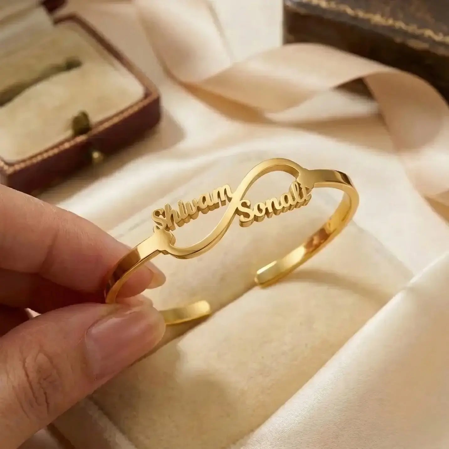Customized Couple Infinity Name Bracelet