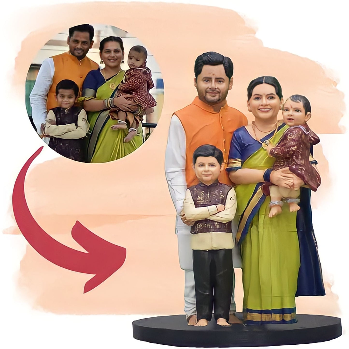 Personalized Family 3D Miniature