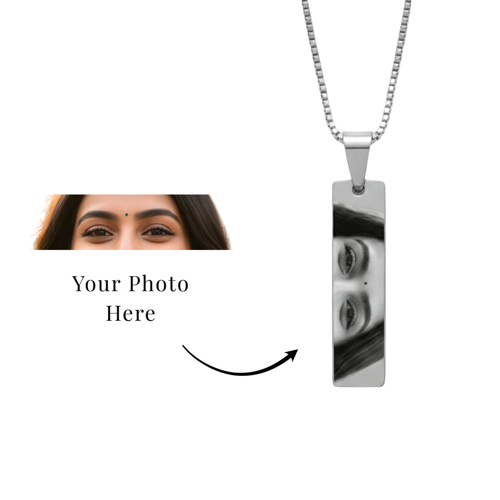Personalized Eyes Engraved Necklace