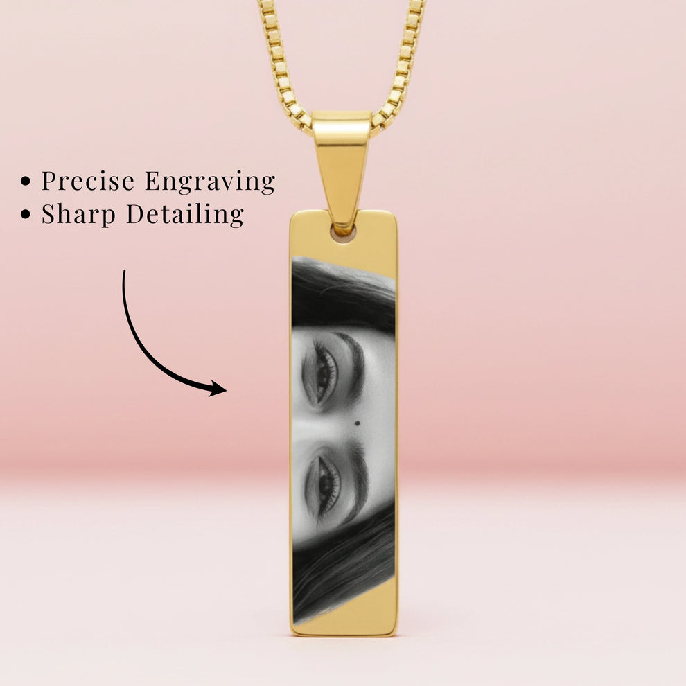 Personalized Eyes Engraved Necklace
