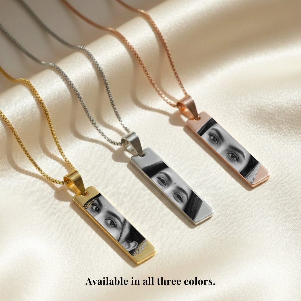 Personalized Eyes Engraved Necklace