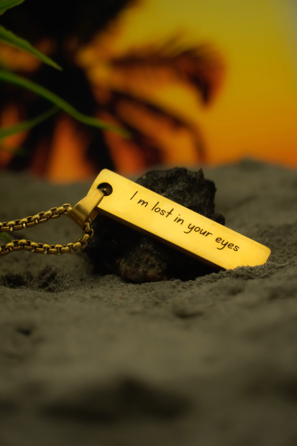 Personalized Eyes Engraved Necklace