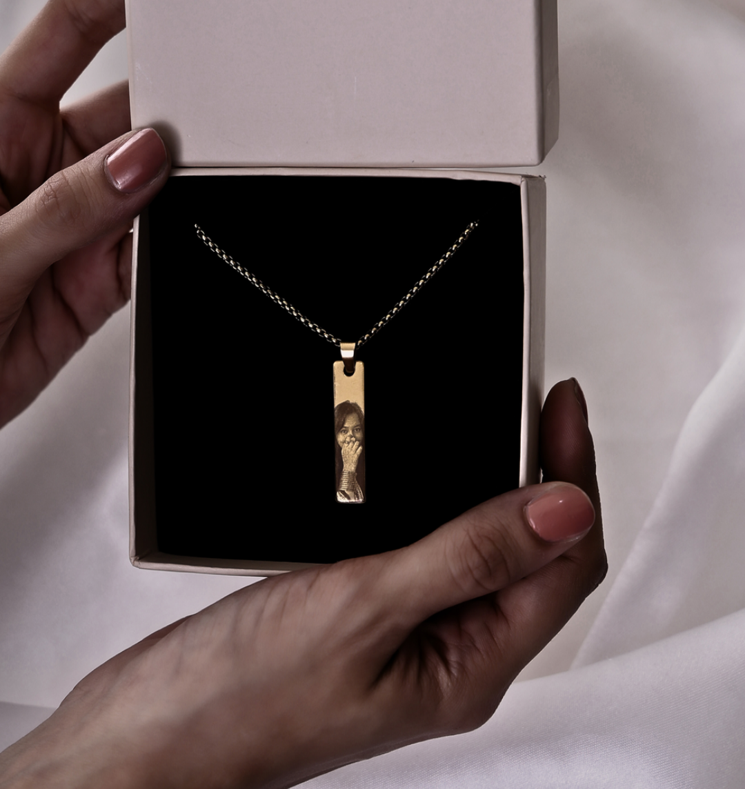 Personalized Eyes Engraved Necklace