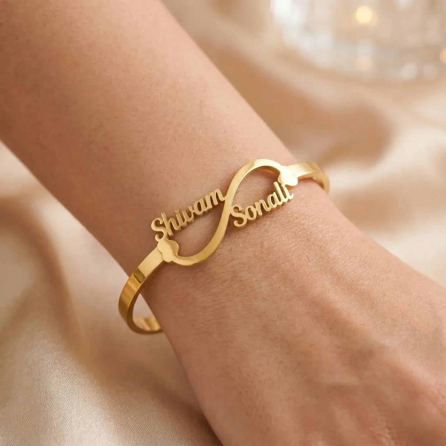 Customized Couple Infinity Name Bracelet